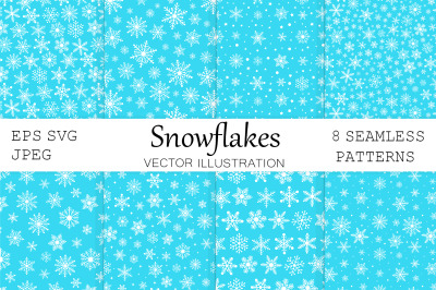 Snowflakes pattern. Christmas Snowflakes. Snowflakes SVG