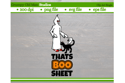 funny ghost with black cat | thats boo sheet