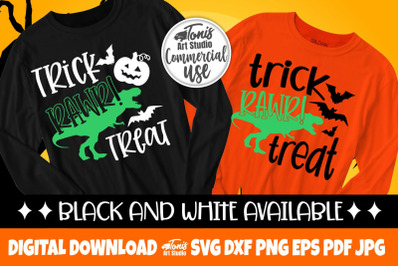 Trick Rawr Treat SVG&2C; Funny Halloween Svg for Kids