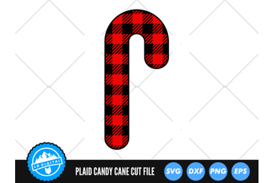 Plaid Candy Cane SVG | Christmas Candy Cane SVG | Christmas Cut File