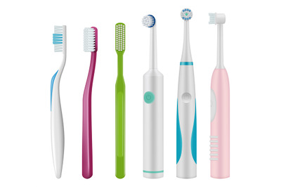 Toothbrushes. Brush for teeth mechanical and electrical type for daily