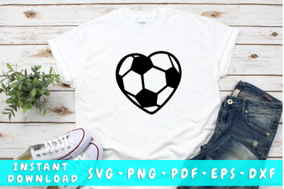 Heart soccer SVG