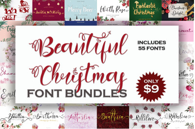 Beautiful  Christmas Font Bundles