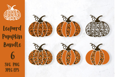 Leopard pumpkin bundle. Fall decorations. Thanksgiving SVG