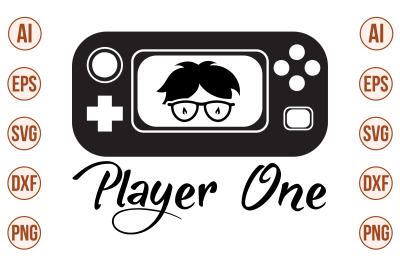 Player One svg cut file