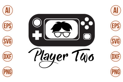 Player Two svg cut file
