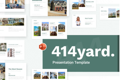 414 Yard Real Estate Modern PowerPoint Template