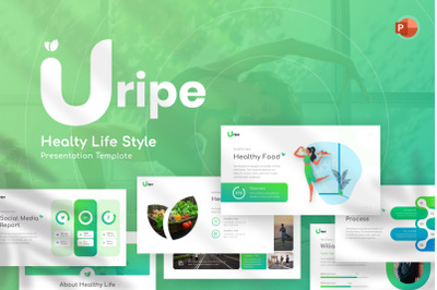 Uripe Healty Life Style PowerPoint Template