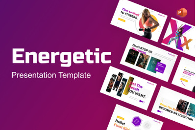 Energetic Fitness &amp; Workout PowerPoint Template