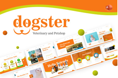 Dogster Veterinary and Petshop PowerPoint Template