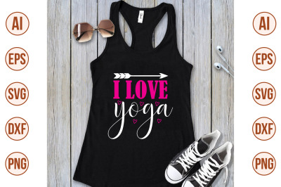 i love yoga svg