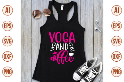 yoga and coffee svg cut file