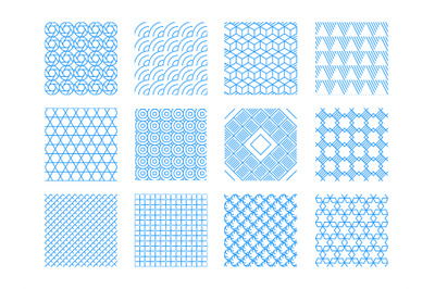 Geometric seamless background. Frames borders pattern with geometrical