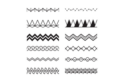 Zigzag seamless. Waves geometric shapes abstract linear water vector p