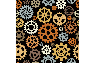 Gears pattern. Round shape technical circle shapes mechanical vector s