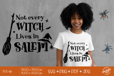 Witch quote SVG, Witch broom and hat, Halloween SVG, Not Every Witch L