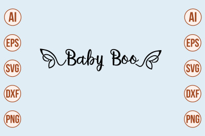 Baby Boo SVG cut file