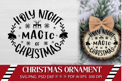 Christmas Ornament SVG Design. Merry Christmas SVG Sign.