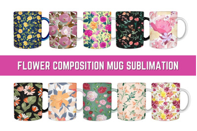 Flower Composition Mug Sublimation