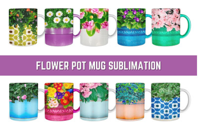 Flower Pot Mug Sublimation