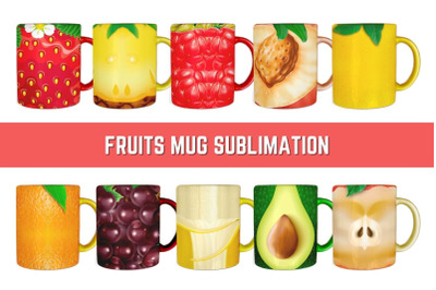 Fruits Mug Sublimation