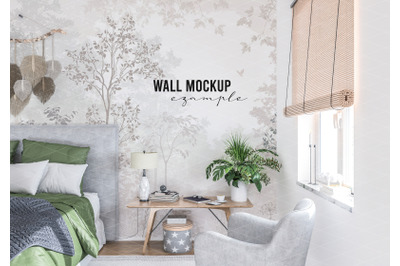 Wall mockup&2C; Wall paper mockup