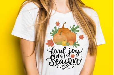 Thanksgiving Sublimation Find Joy In All