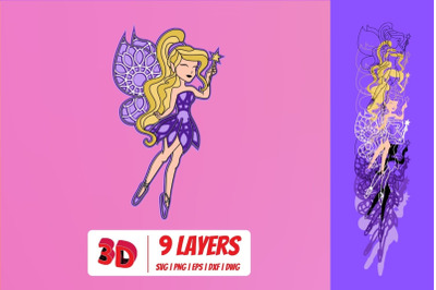 3D Fairy 1 SVG Cut File