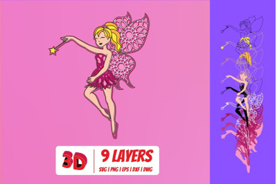 3D Fairy 2&amp;nbsp;SVG Cut File