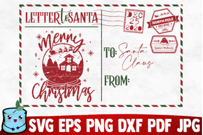 Letter To Santa SVG Cut File