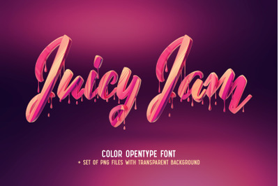 Juicy Jam - Color Bitmap Font