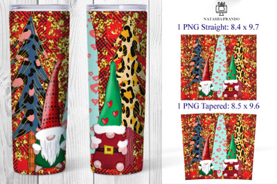 Gnome Christmas Trees Skinny Tumbler