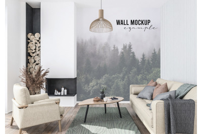 Wall mockup, Wall paper mockup