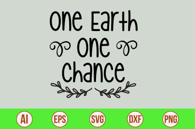 One Earth One Chance svg cut file