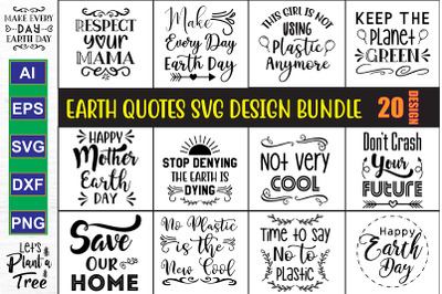 Earth Quotes SVG Bundle