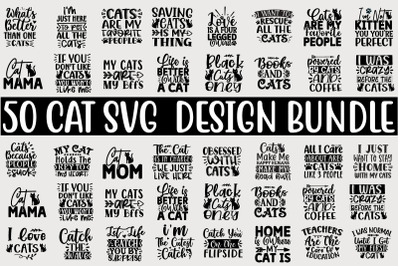 Cat SVG T shirt Design Bundle