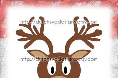 Reindeer cutting file and/or printable, in Jpg Png Studio3 SVG EPS DXF for Cricut & Silhouette, plotter hobby, christmas xmas, kids shirt, Rudolph