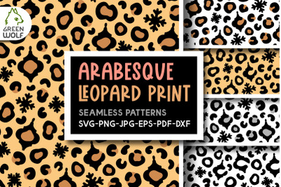 Christmas leopard print svg Arabesque svg Christmas pattern svg