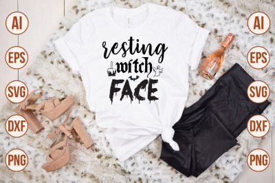 Resting Witch Face svg cut file