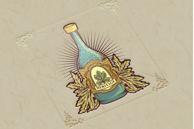 Wine Bottle Classic Logo Illustrations