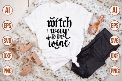 Witch Way to the Wine svg cut file