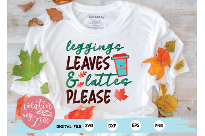 leggings leaves &amp; lattes please