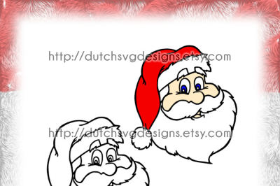 Santa Claus cutting file and / or printable, in Jpg Png Studio3 SVG EPS DXF for Cricut & Silhouette, christmas xmas, Père noël, kids shirt