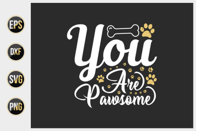 Dog typographic quotes design vector template.