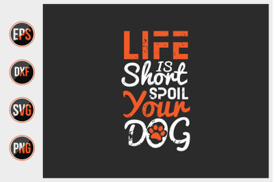 Dog typographic quotes design vector template.