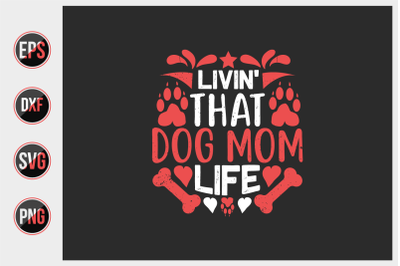 Dog typographic quotes design vector template.