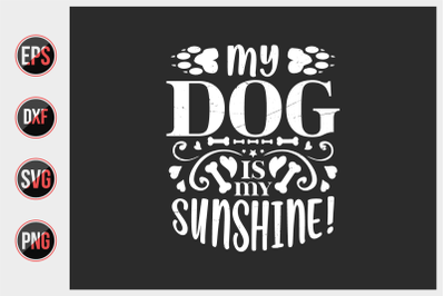 Dog quotes vector design template.