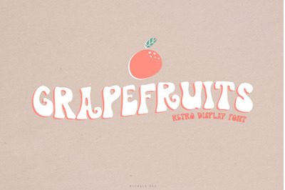 Grapefruits | A Retro Display Font