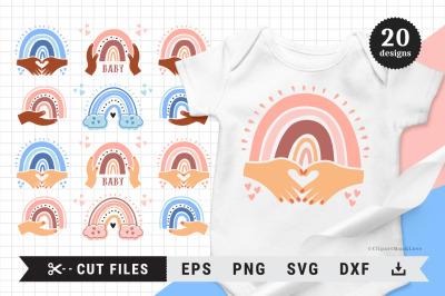 Rainbow SVG Cut Files, Baby Rainbow SVG, DXF, Rainbow Clipart