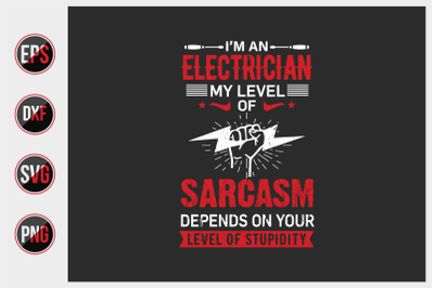 Electrician T Shirt Design Vector.